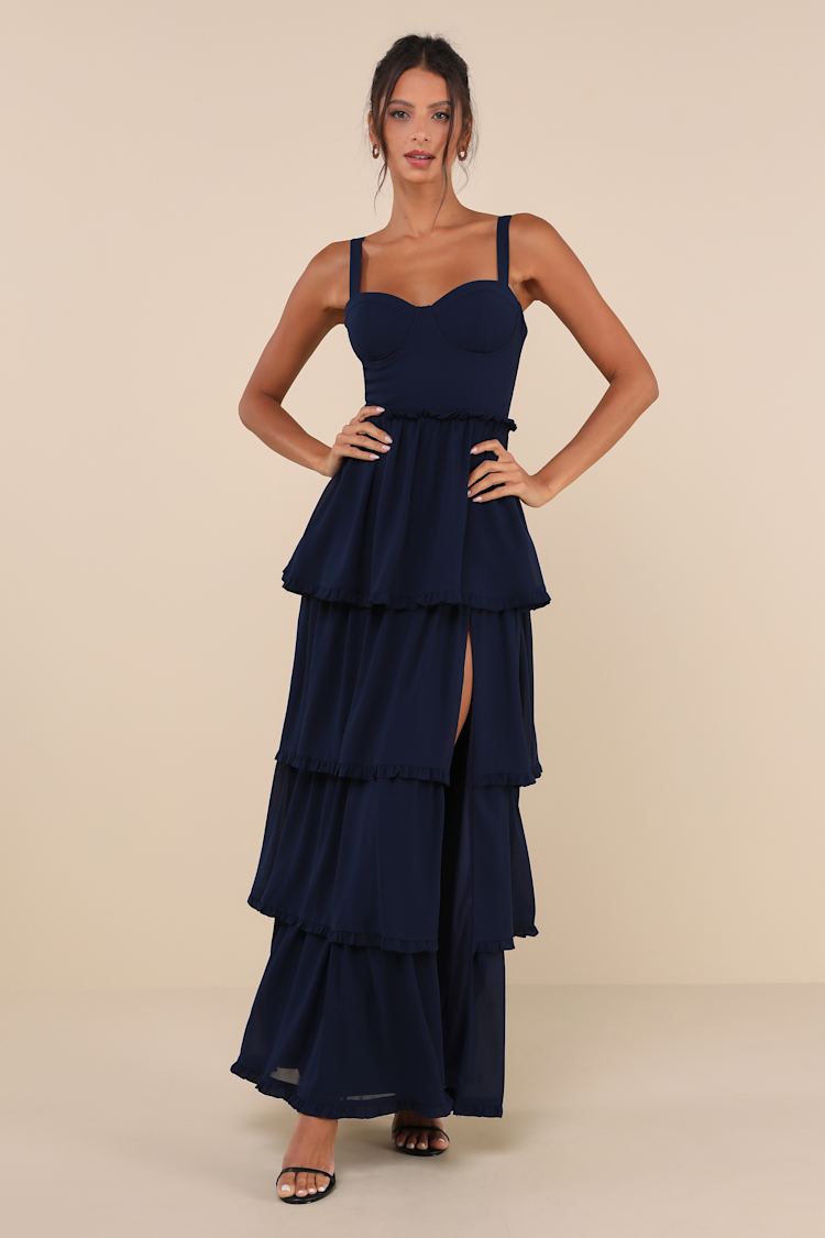 chinese dress ladies Amazon.com: OFEEFAN Casual Dress Womens Maxi Dresses Tiered Dress Long Summer  Dress Navy Blue XL : Clothing, Shoes & Jewelry main image 1