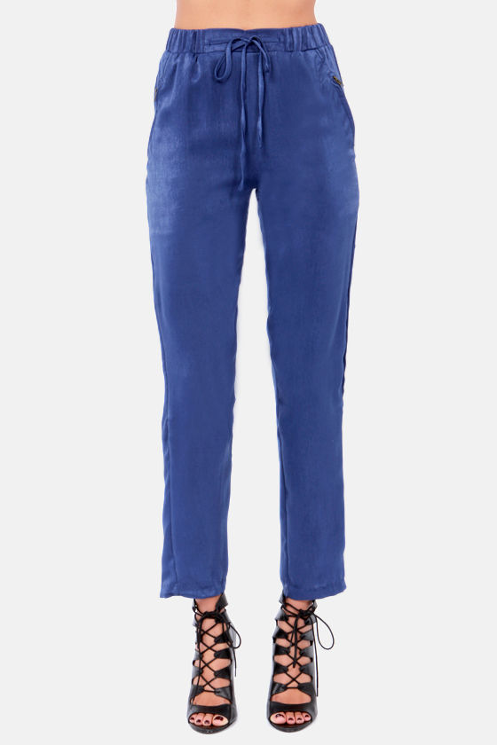 blue harem pants