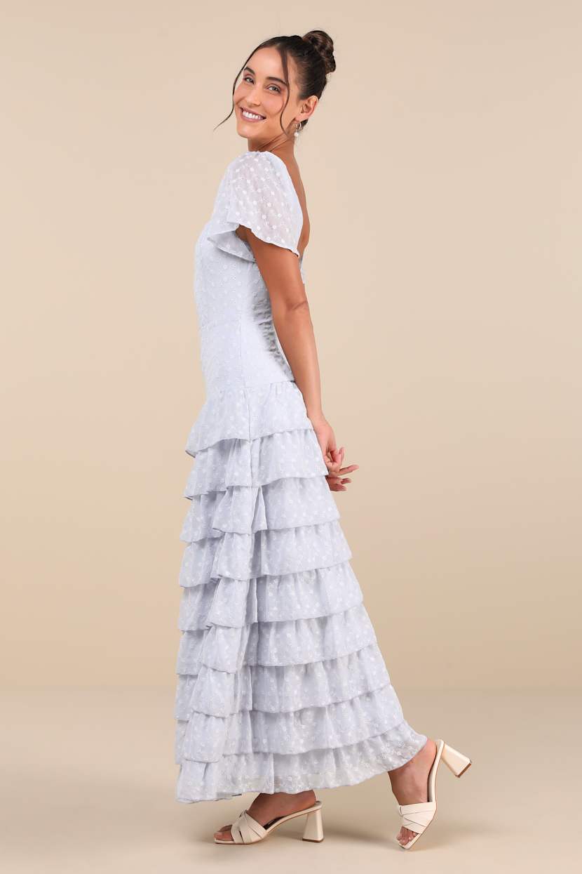 boscov's christmas dresses Clara's Ruffle Twirl Dress 5/6 Mix and match with An Inside Look at pfs:label-Best seller Color:Sage Sky
