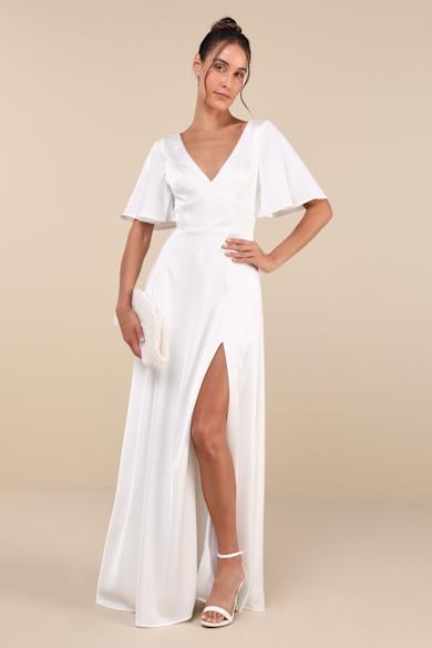 Shop White Bump Friendly Dresses for Women - Lulus Shop White Bump Friendly Dresses for Women - Lulus