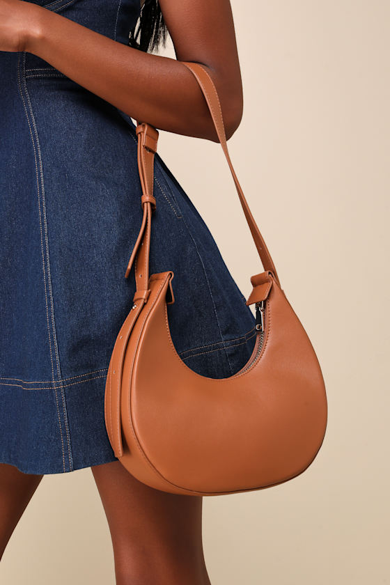 Precise Style Brown Crescent Shoulder Bag 2