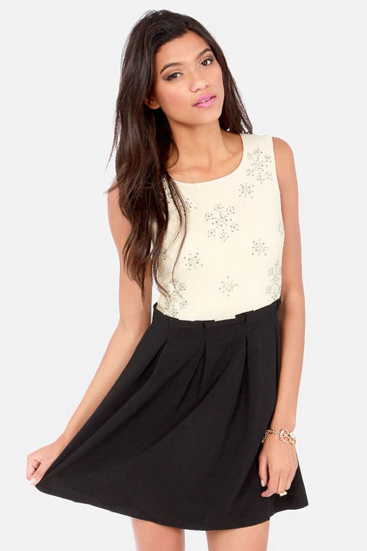 Cute Black Dress - Cream Dress - Beaded Dress - $59.00 - Lulus Cute Black Dress - Cream Dress - Beaded Dress - $59.00 - Lulus