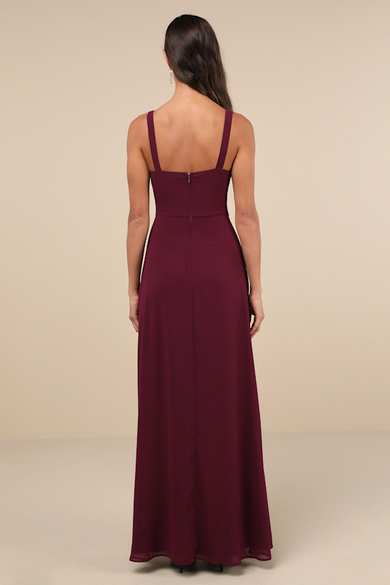 Lulus Remarkable Arrival Plum Purple Sleeveless Maxi Dress In Plum Purple