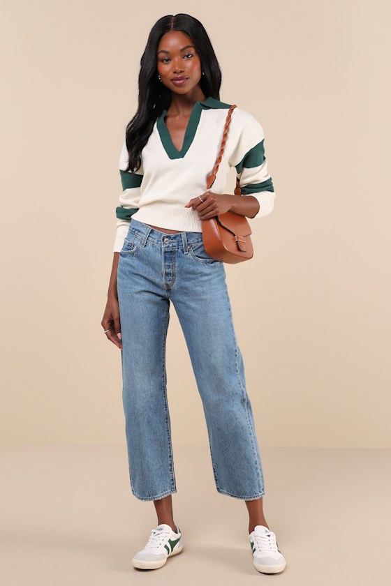 501 90's Ankle Medium Wash Mid-Rise Straight Leg Jeans 2