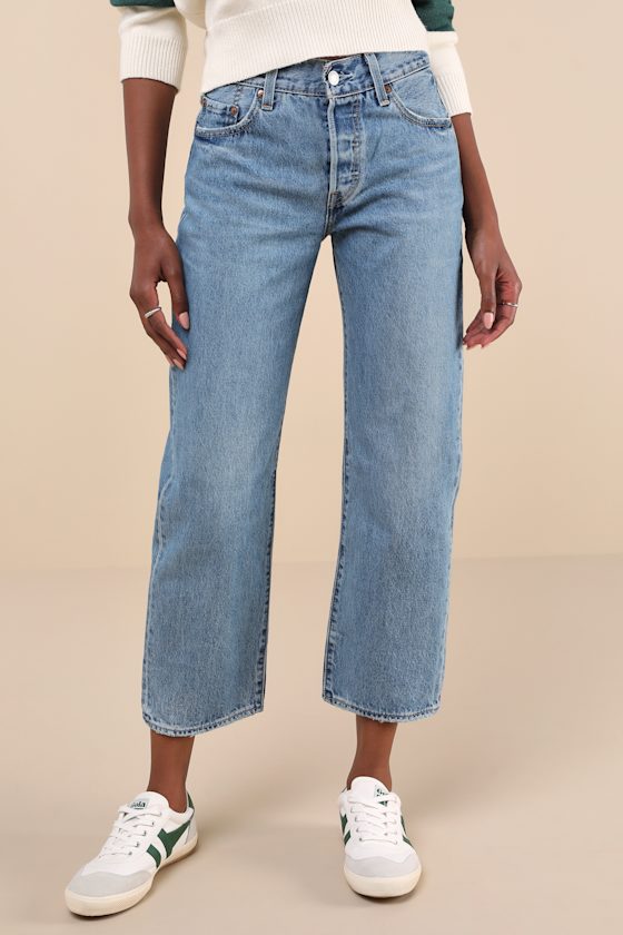 501 90's Ankle Medium Wash Mid-Rise Straight Leg Jeans 3