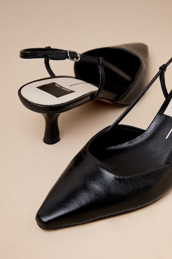 Dolce Vita Odela Pointed Toe Kitten Heel Slingback Pump In Black