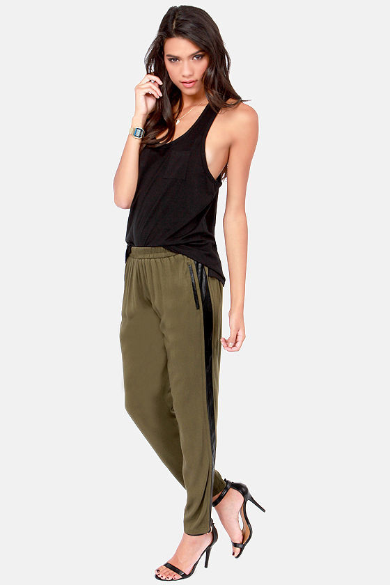 olive green harem pants