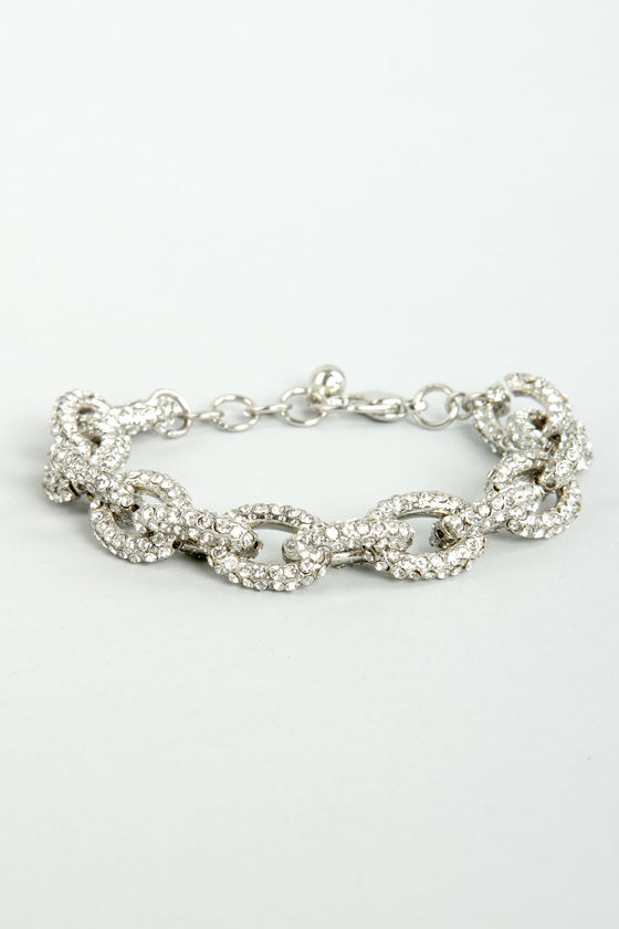 Pretty Rhinestone Bracelet Silver Bracelet Chain Bracelet 29.00