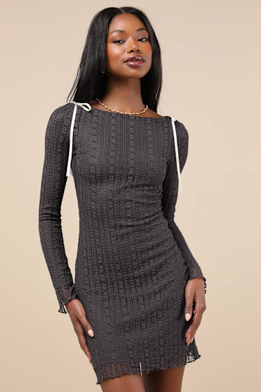 sachin and babi light blue dress 1990s Michael Casey Pitch Black Bugle Bead & Crystal Mini Halter Dress W Fringe