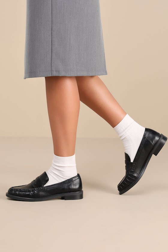 DV by Dolce Vita Freyr - Black Penny Loafers - Slip-On  display picture 1