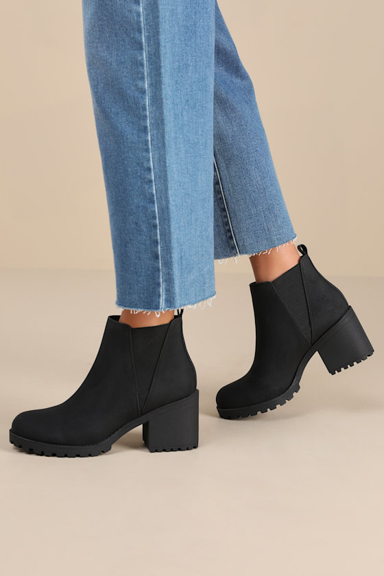 Lisbon Black High Heel Ankle Booties 2