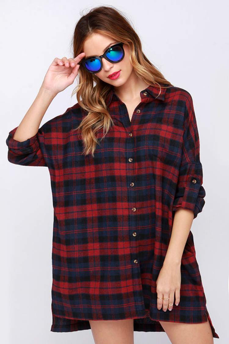 strapless open back dress Falling For Fabulous Flannel Dress – Impressions Online Boutique main image 1