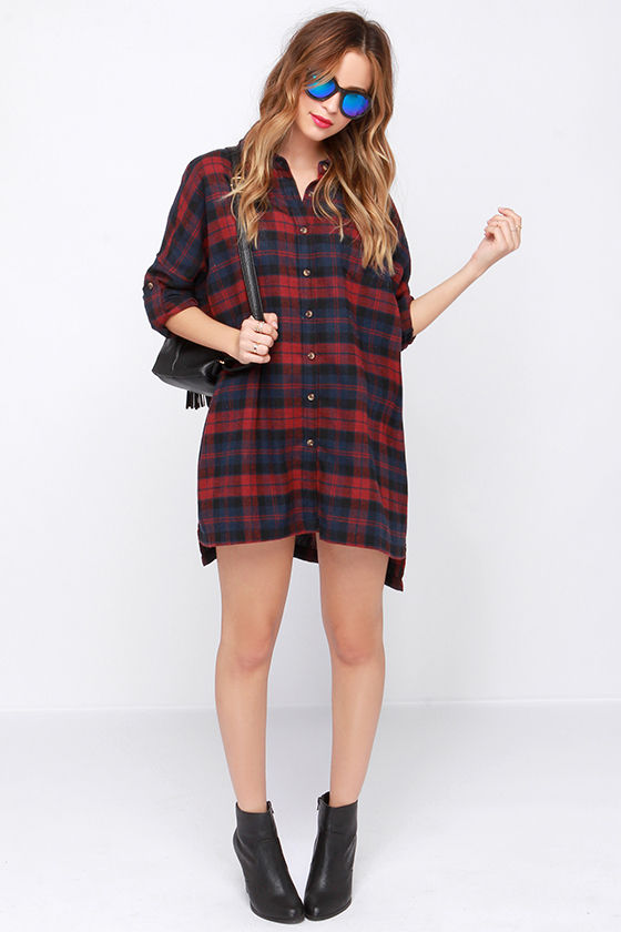 red flannel dress shirt