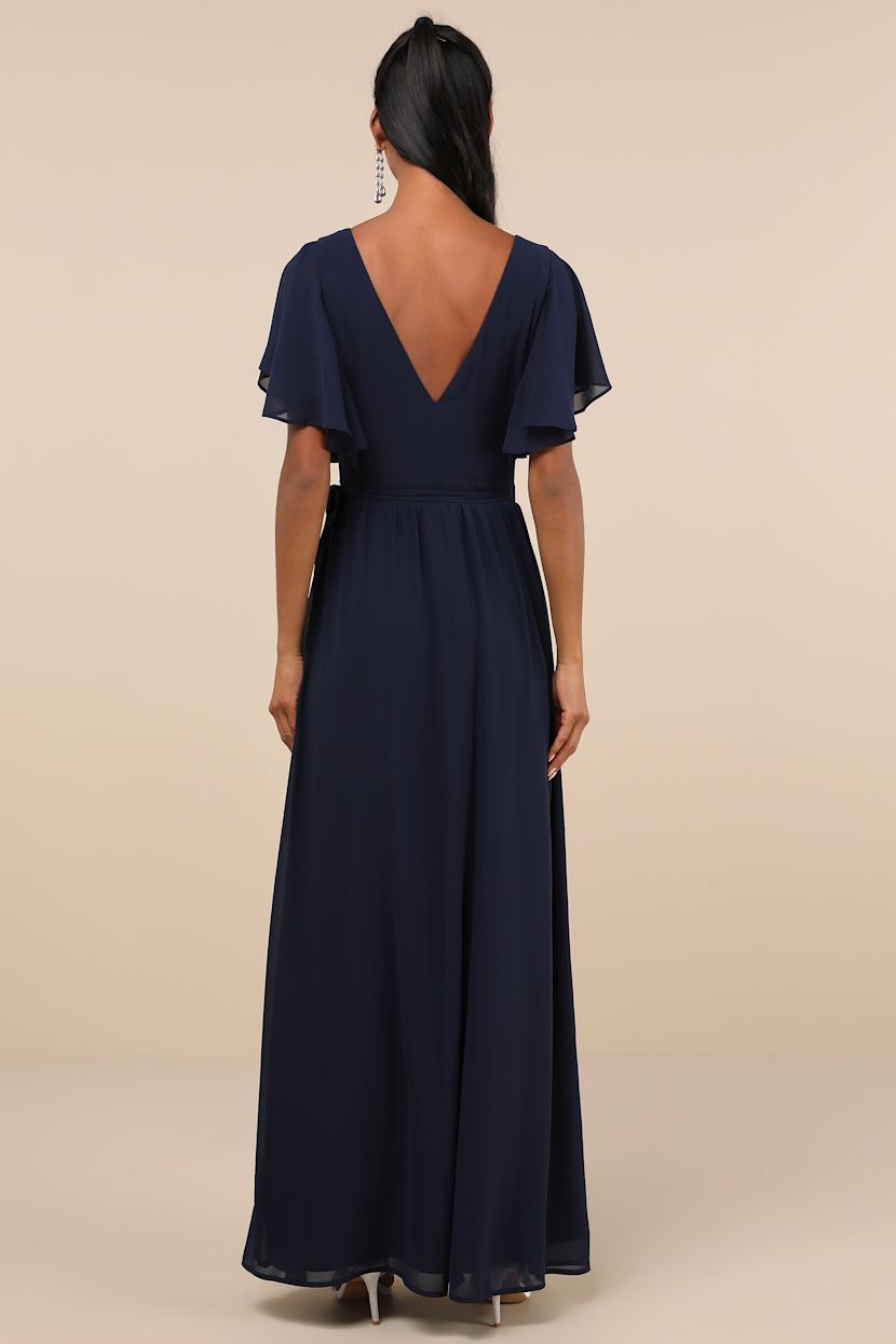 fitted lace wedding dress Lovestitch Flutter Sleeve Wrap Dress in Sage at Nordstrom Rack, Size Small