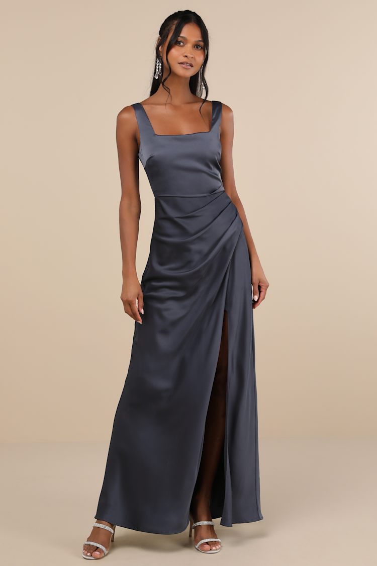 Gray Bridesmaid Dresses Ash Gray Gown Gray Maid Of Honor Dresses