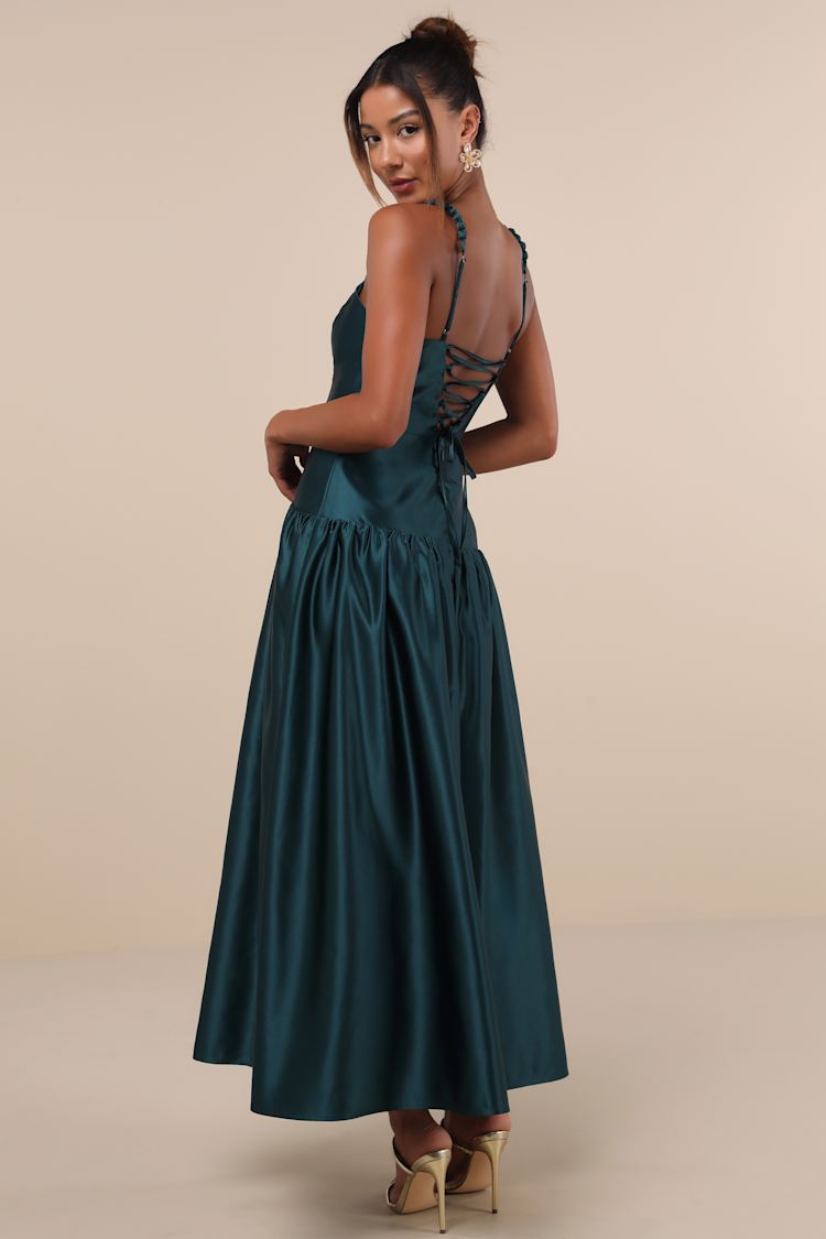 priscilla scalloped lace boat neck mermaid dress Priscilla Formal Satin Strapless Mermaid Dress