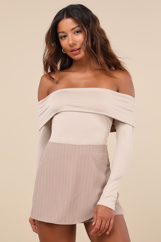Taupe Long Sleeve Top - OTS Long Sleeve Top - Jersey Knit Top - Lulus