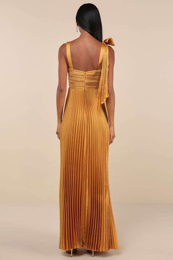 Lulus gold bridesmaid dress 2025