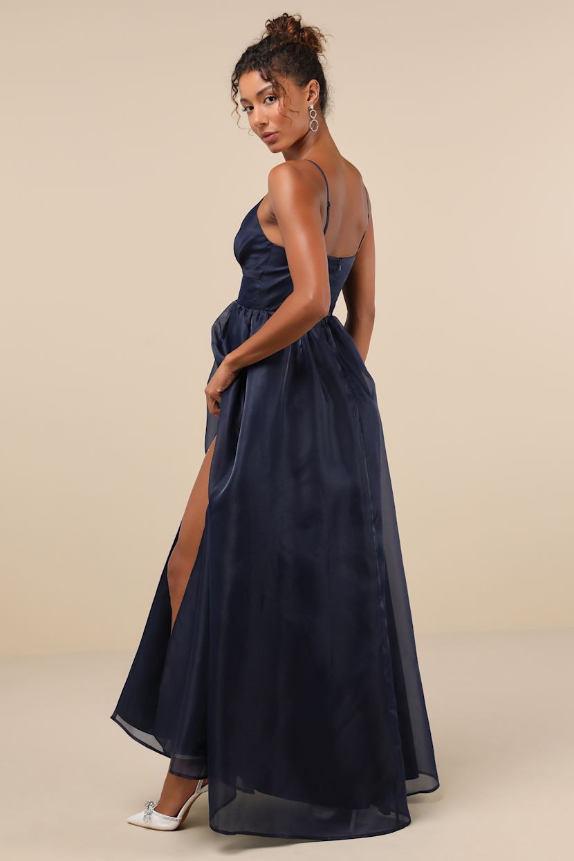 undeniable cut out maxi dress navy Navy Valentina Cutout Maxi Dress