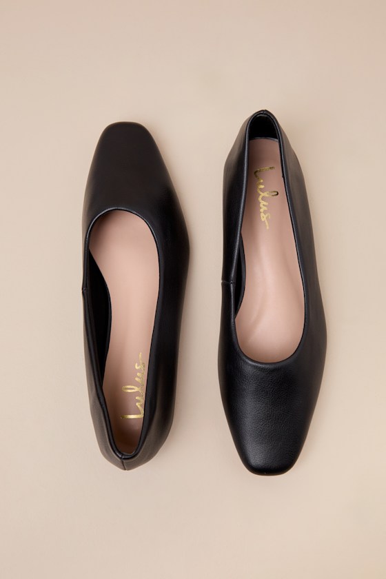 Lulus Jordane Black Ballet Flats In Black