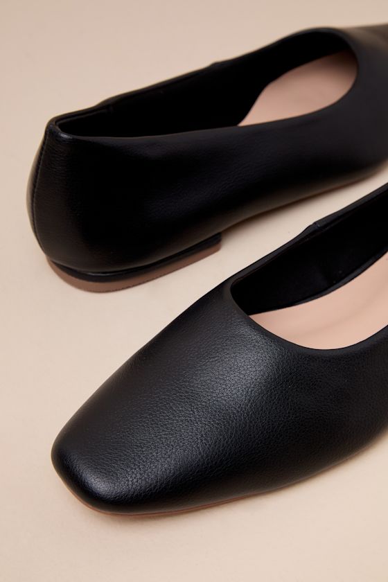 Lulus Jordane Black Ballet Flats In Black
