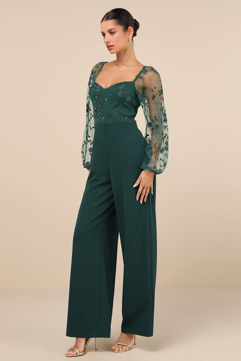 green emerald velvet dress Miguelina | Tinsley Embroidered Jumpsuit in Indigo Denim | Xs