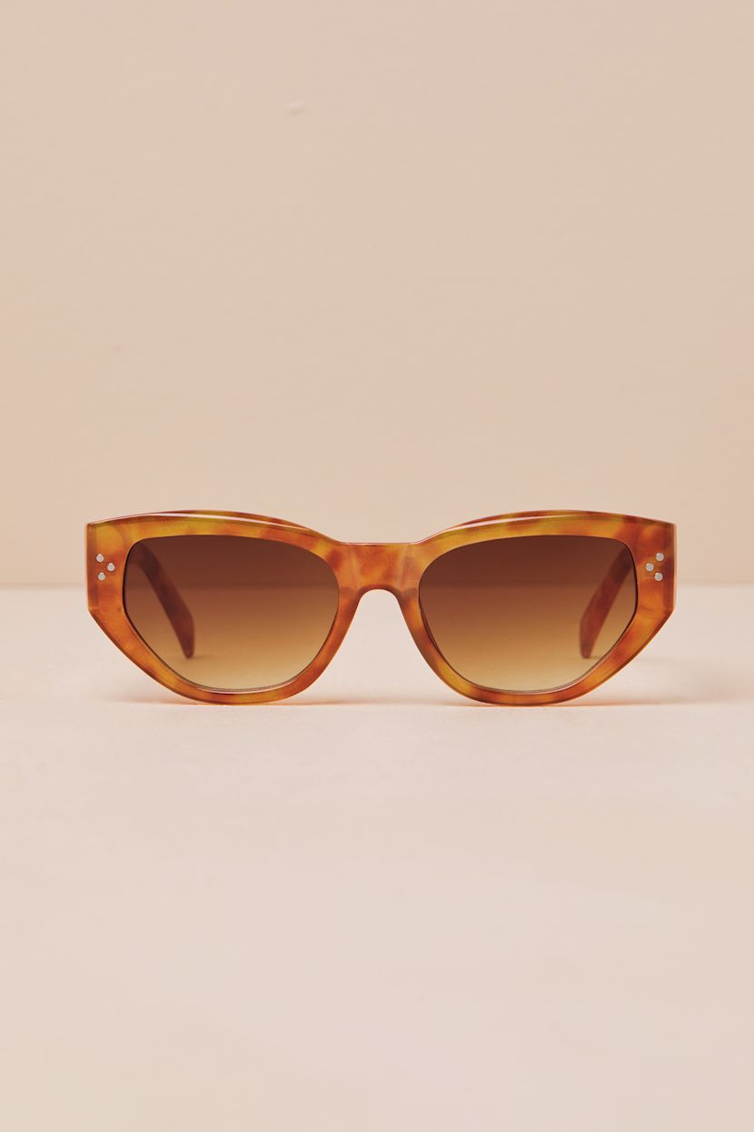 Orange Tortoiseshell Sunglasses - Cat Eye Sunglasses  display picture 2