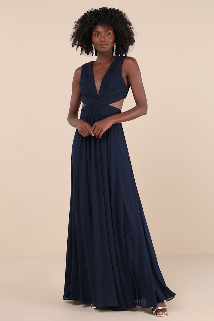 fitted lace wedding dress Ramsey Cut Out Maxi Dress