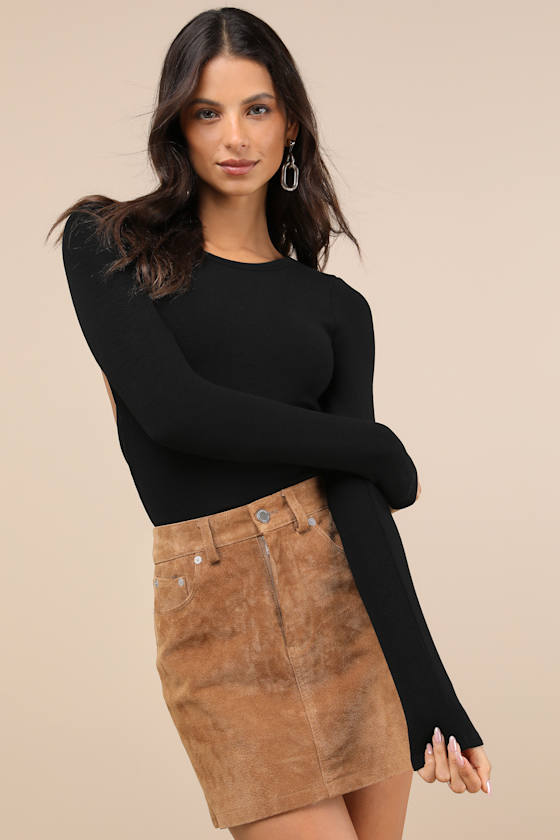 Got My Back Black Long Sleeve Backless Top 1