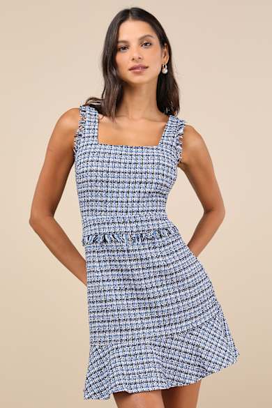 navy blue dress for baby girl safuny Women's Knee Length Shirt Dress with Pocket Clearance Plaid Fashion  Vacation Long Sleeve Autumn Dress Winter Turndown Collar Bandage Elegant  Brown XXL main image 1