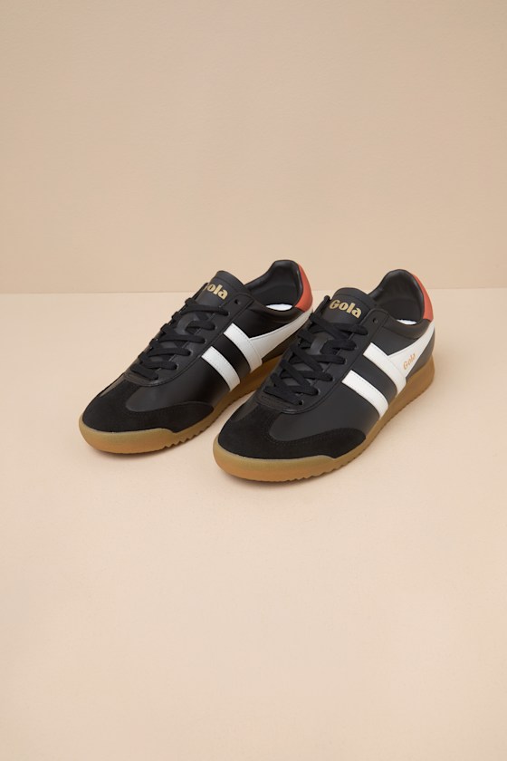 Shop Gola Torpedo Black Multi Color Block Leather Lace-up Sneakers