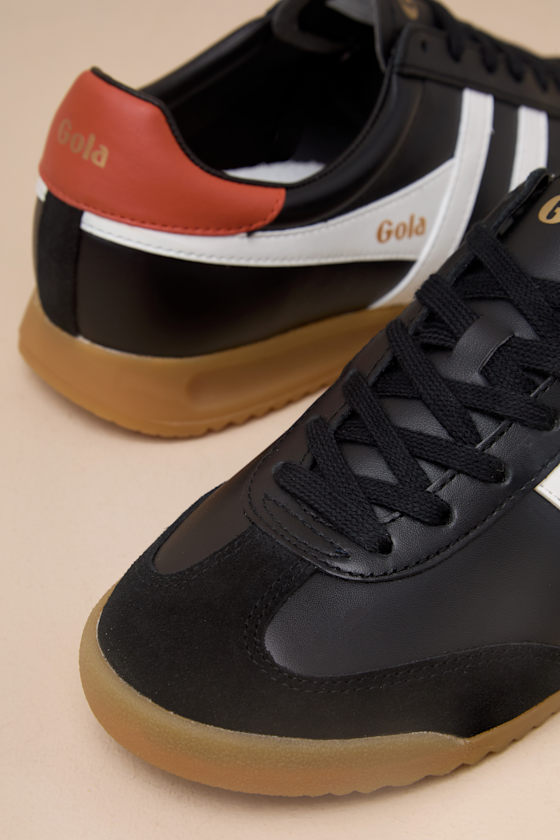 Shop Gola Torpedo Black Multi Color Block Leather Lace-up Sneakers