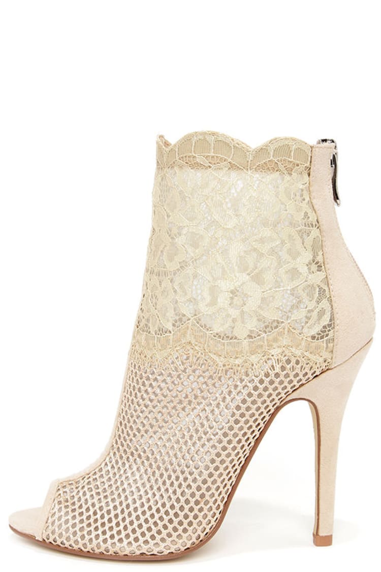 chinese laundry jeopardy mesh lace booties