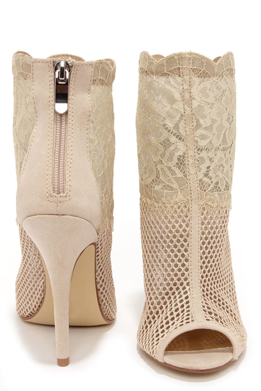 chinese laundry jeopardy mesh lace booties