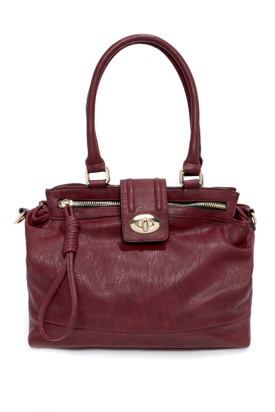 Cute Burgundy Tote - Vegan Leather Tote - Burgundy Purse - $68.00 - Lulus