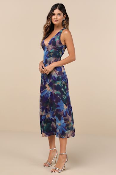 green emerald velvet dress High Neck Sleeveless Dress-Multi Leopard Flow main image 0