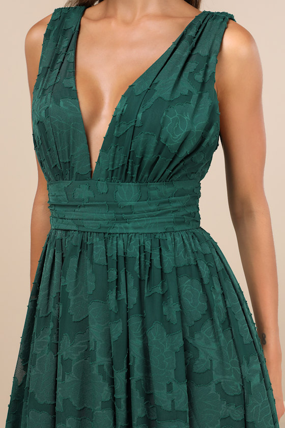 Shop Lulus Sweet Sophistication Green Burnout Floral Maxi Dress