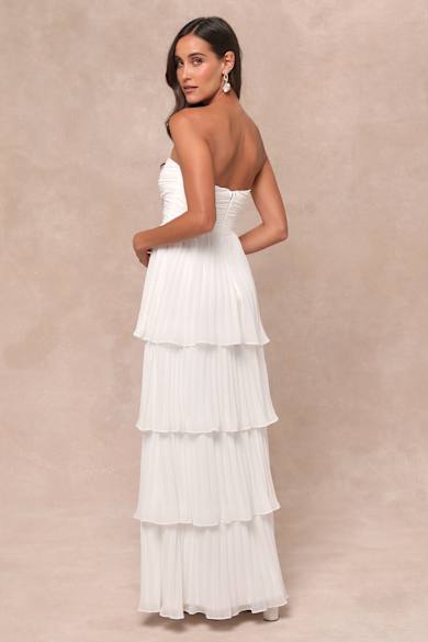 long white bridal dresses Naomi Biden Custom Lace White Long Sleeve Ball Gown Wedding Dress