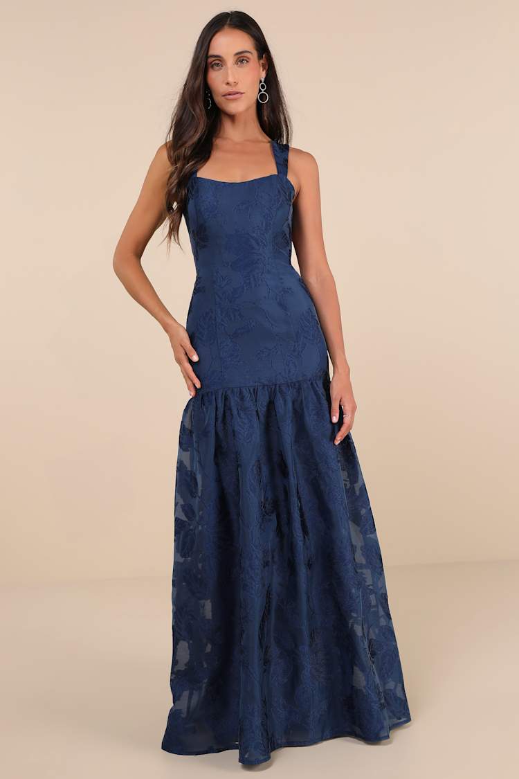 sachin and babi light blue dress Kiss The Sky Cherie Smocked Drop Waist Maxi Dress main image 1