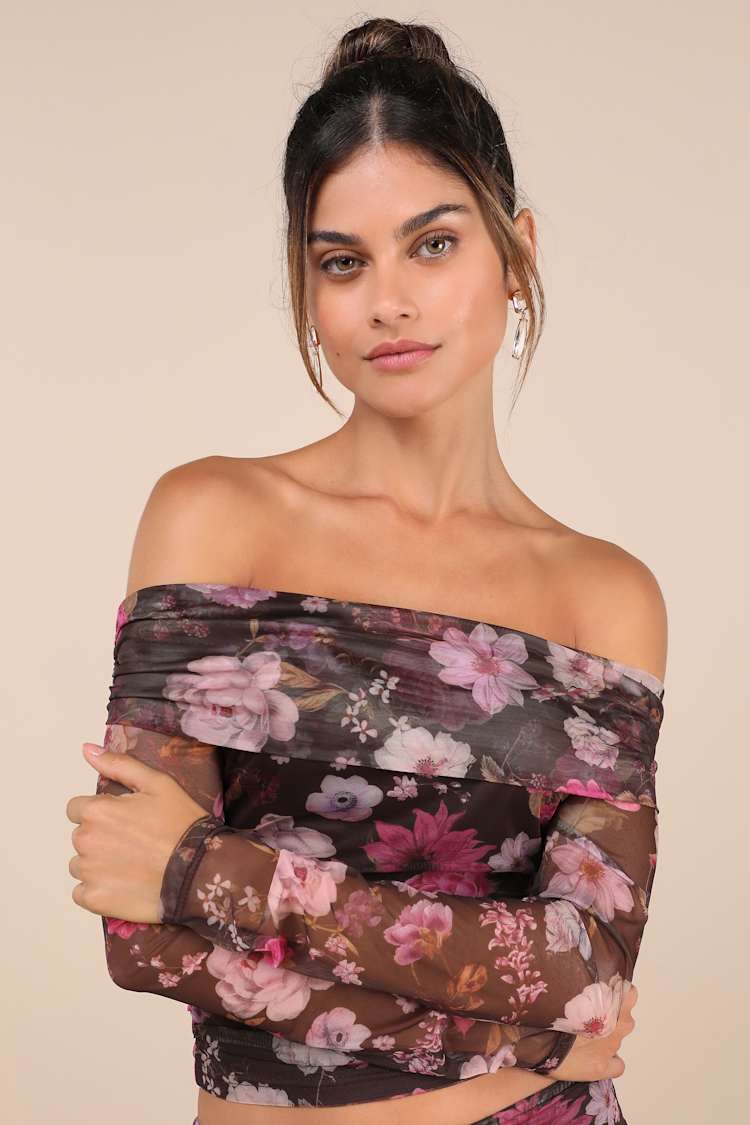 Off Shoulder Print Top