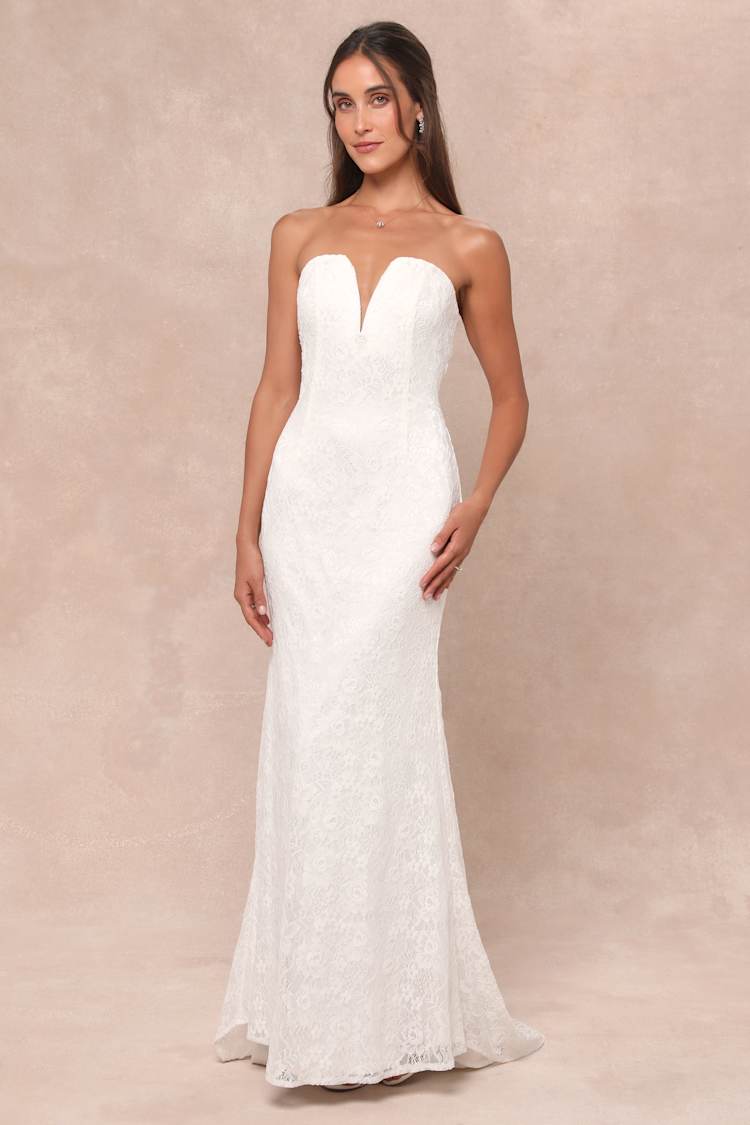 love everlasting white floral lace mermaid maxi dress Rose Garden Tied Shoulder Maxi Dress Brown main image 0