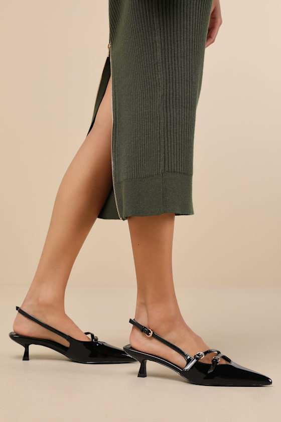 slingback pointed toe pumps