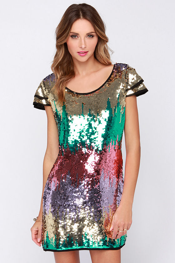 Pink Sequin Dress