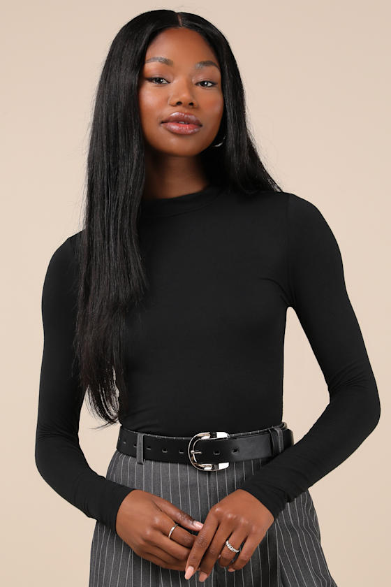 Lulus Anything Is Posh-ible Black Top In Black