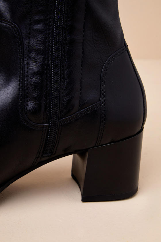 VAGABOND SHOEMAKERS GISELLE BLACK LEATHER POINTED-TOE ANKLE BOOTS