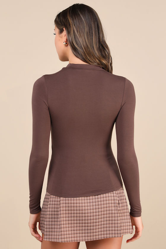 Lulus Anything Is Posh-ible Brown Top In Brown