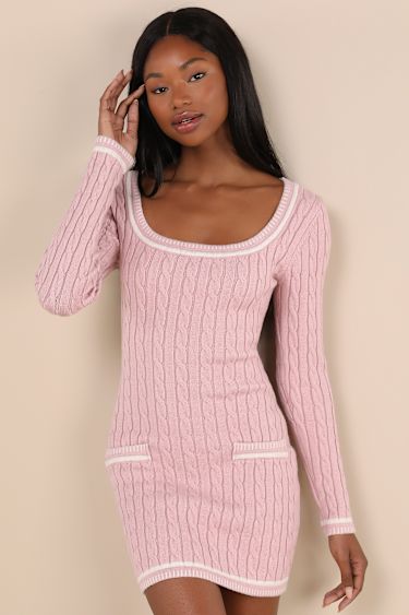 light pink turtleneck dress Pink Wool Blend Maxi Sweater Dress Turtleneck Plus Size with Pockets #35261