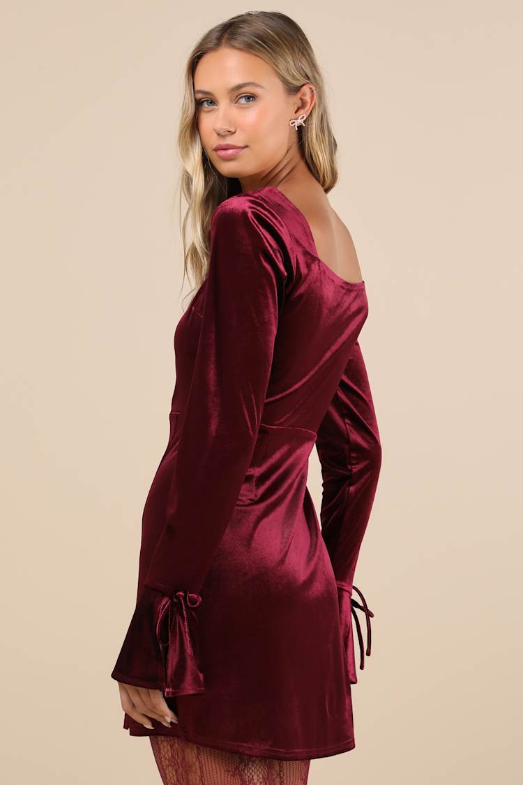 chinese dress ladies Noelle Long Sleeve Fit and Flare Mini Dress main image 1