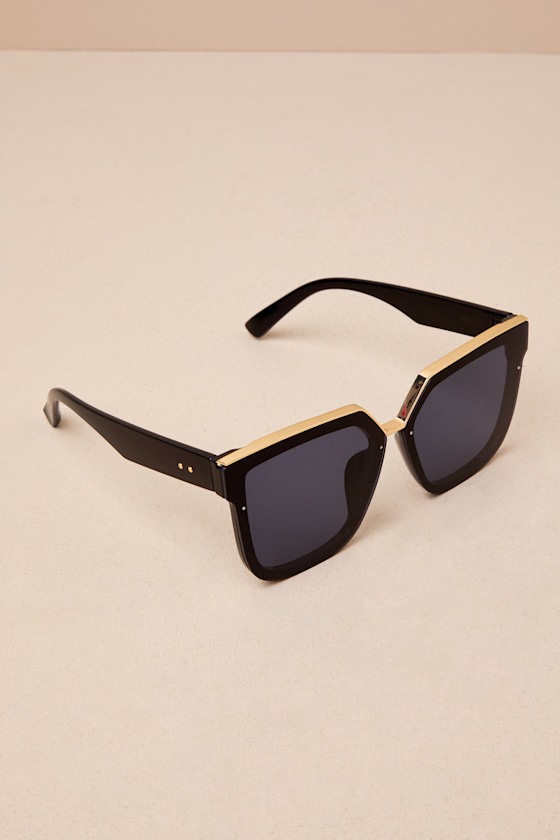 Main Frame Black Rimless Sunglasses 1
