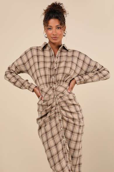 summer evenings dresses Celeste Plaid Dress – The Barefoot Cottage main image 0